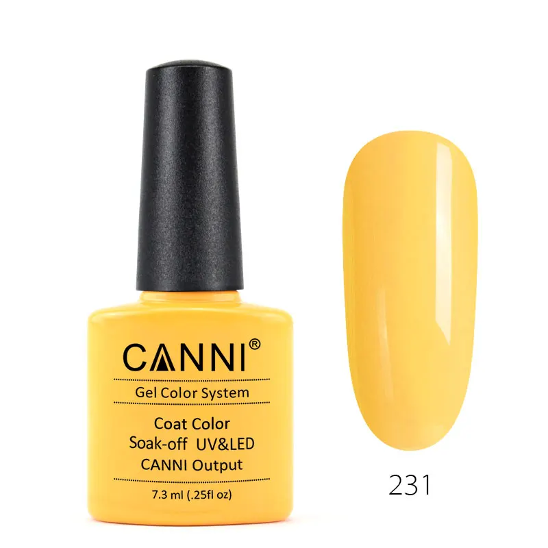 CANNI UV гель Лаки 7,3 мл французский Цвет 215-258 чехол с блестящей жемчужной блестящие шикарные женские босоножки с Светодиодный УФ-лампы для ногтей художественный Гель-лак для ногтей - Цвет: 231