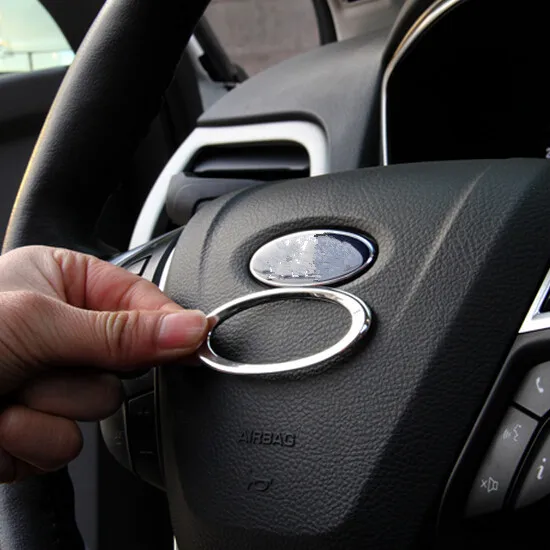 Автомобильный Стайлинг накладка на руль чехол с логотипом для Ford Focus 2 focus 3 Fiesta