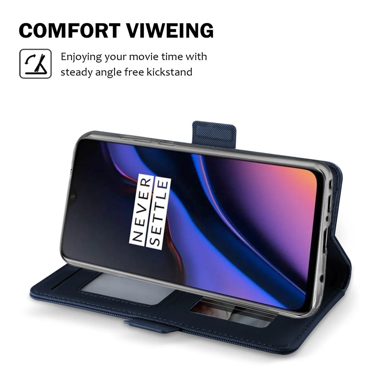 Для Oneplus 7 Pro Чехол из искусственной кожи с магнитной откидной подставкой