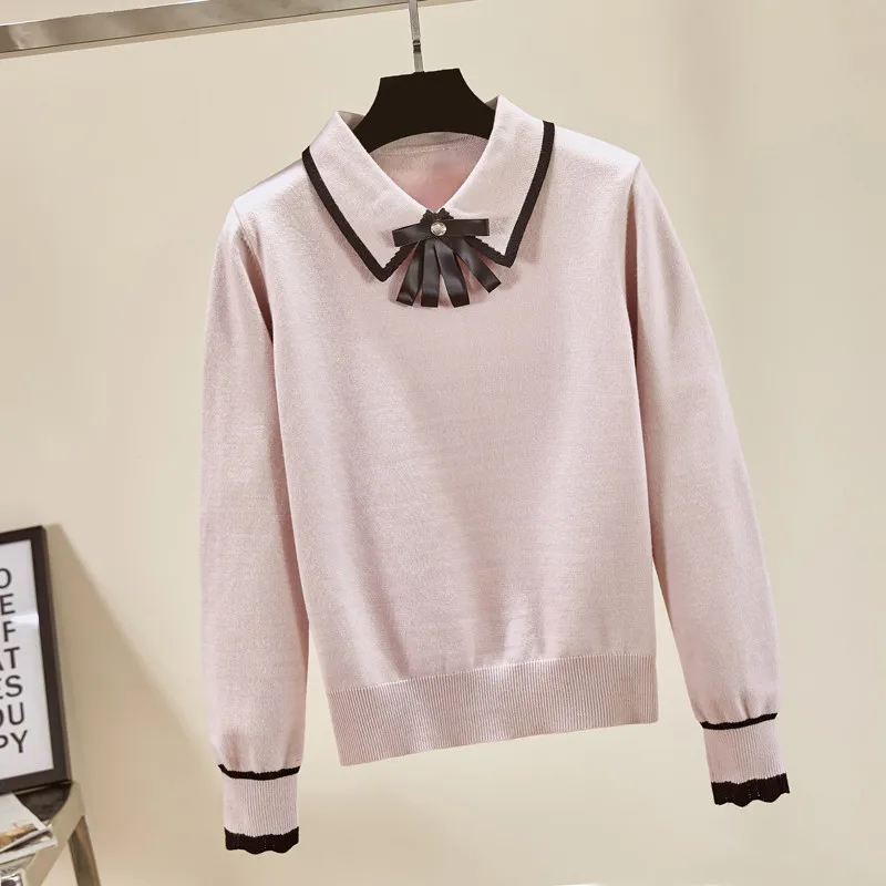 Женский кашемировый свитер повседневный трикотажный пуловер с длинным рукавом