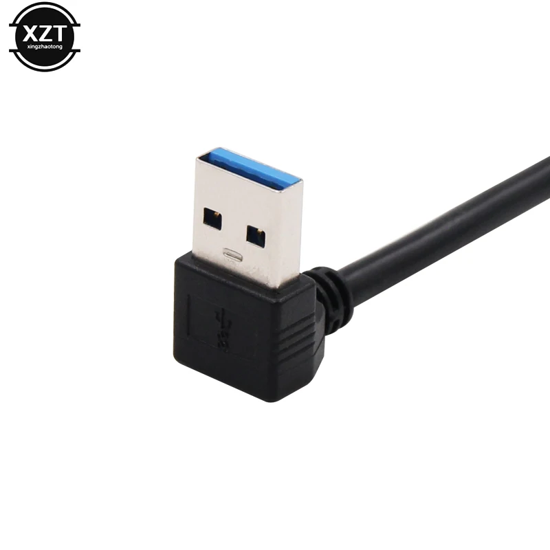2 шт USB Стандартный 3,0 прямой угол 90 градусов Удлинительный кабель для мужчин и женщин адаптер Шнур до вниз угол