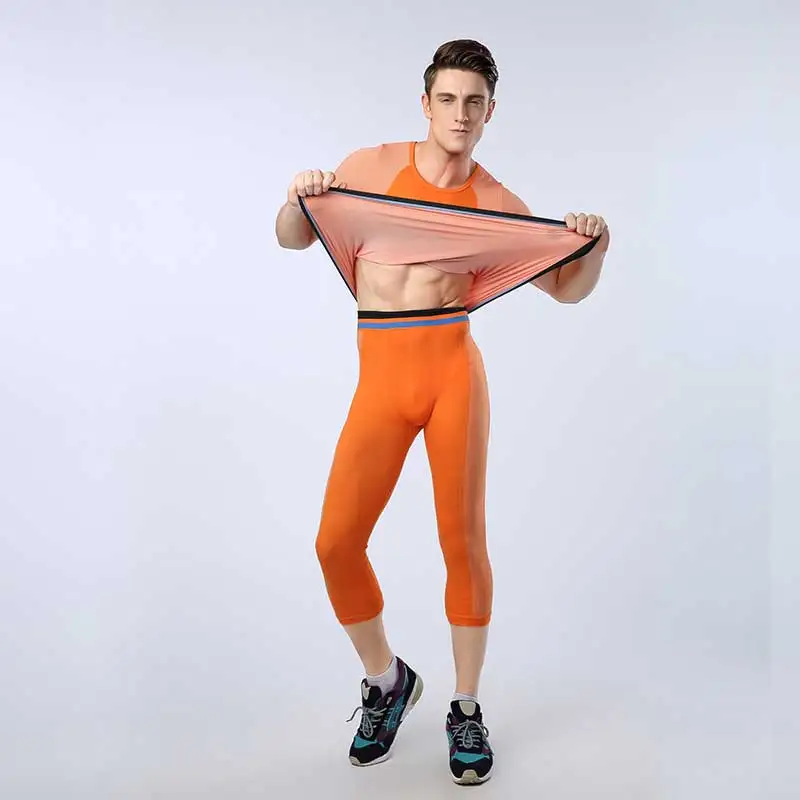 Мужские профессиональные комплекты для фитнеса Быстросохнущий Спортивный топ +