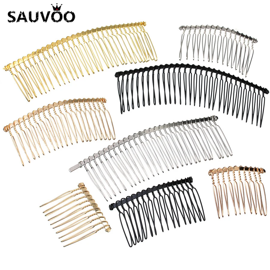 SAUVOO 6 шт. гребень для волос металлический зажим 10 15 20 30 зубная заколка модные