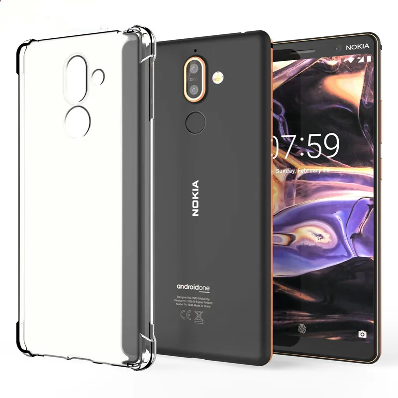 Clear Soft TPU Case for Nokia 2.2 2.1 2 7.1 3.1 5.1 Plus 7 8 Sirocco 6 2018 3 5 Shockproof Cover |