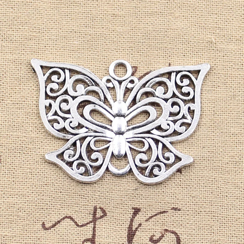 2 шт. Подвески с полыми бабочками 35x50 мм для изготовления в античном стиле