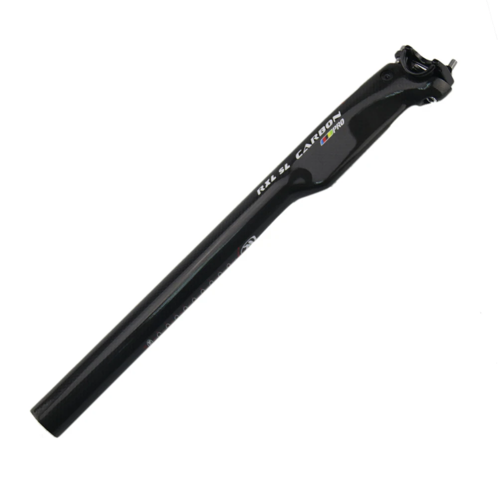 RXL SL cycleseat Post Carbon MTB 27 2/30 8 мм 3K глянцевый 350/400 Черный Сверхлегкий полностью