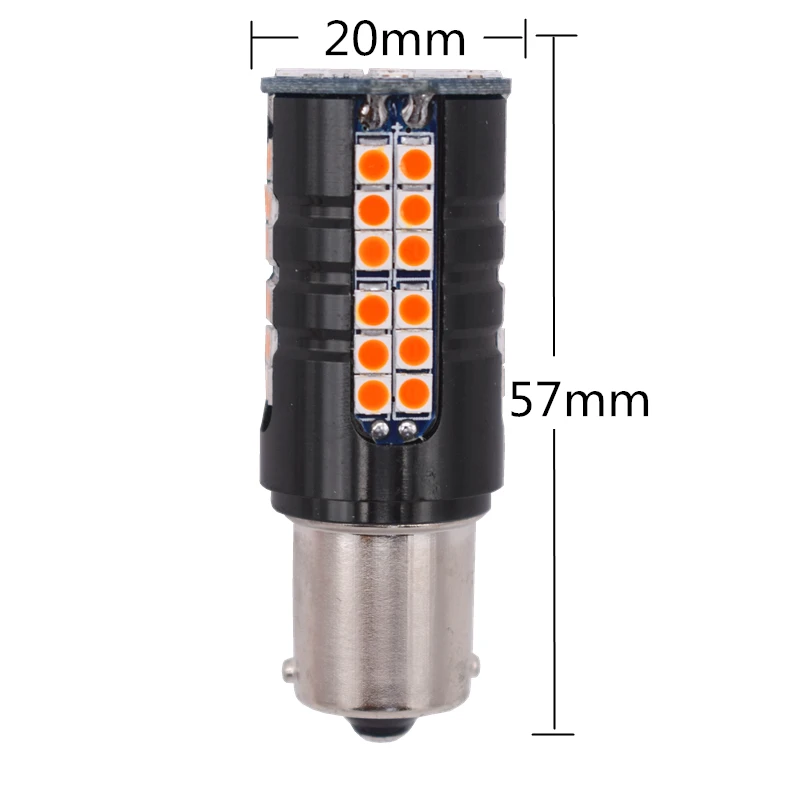 Leite 2шт высокая яркость чип автомобиля led BA15S P21W лампа 1156 3030 60smd Canbus Задний сигнал