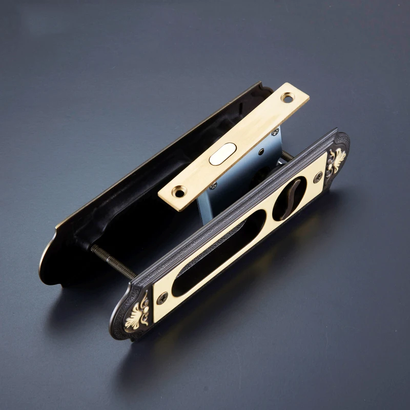 1 комплект европейские бронзовые/Европейские золотые чистые латунные замки для