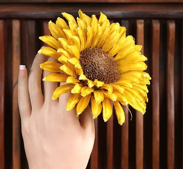 5pcs Sunflower dry flower bouquets dried flowers sitting room adornment eternal life really natural simulation sunflower | Дом и сад