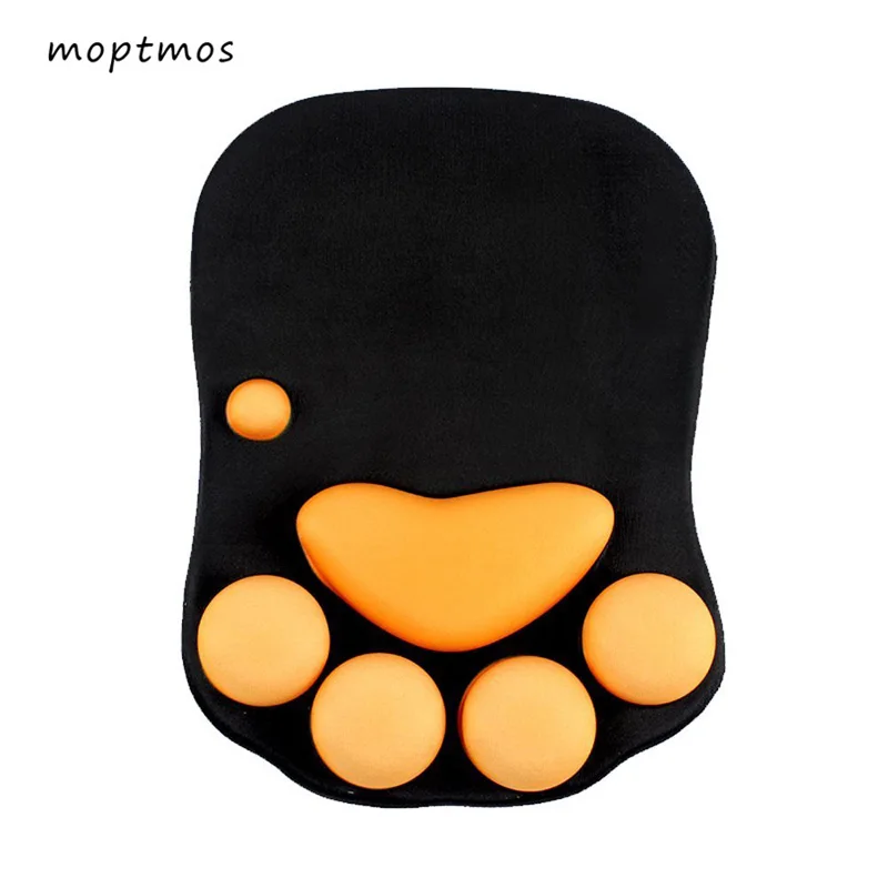 Эргономичный коврик для мыши с поддержкой запястья кошачья лапа мягкие