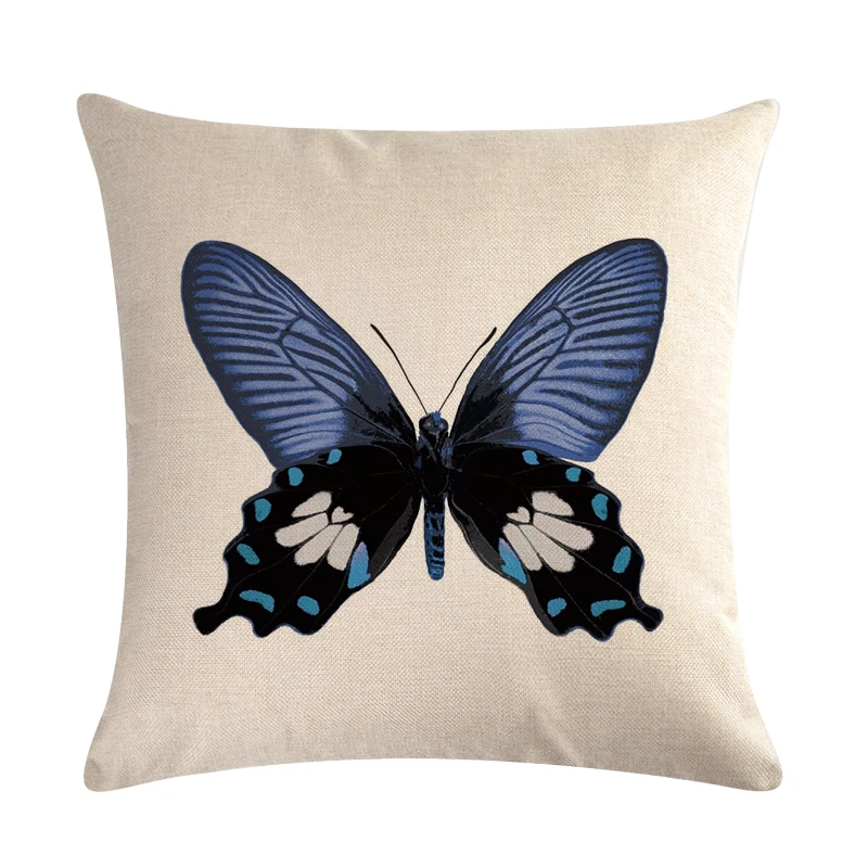 Comwarm Romantic Beautiful Pillow Cover Butterflies Polyester Cushion for Sofa Seating Living Room Home Decor Case | Дом и сад