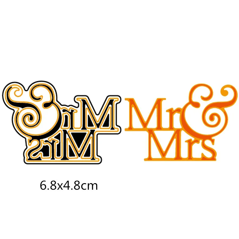 Буквы Mr Mrs металлические режущие штампы трафареты для DIY скрапбукинга