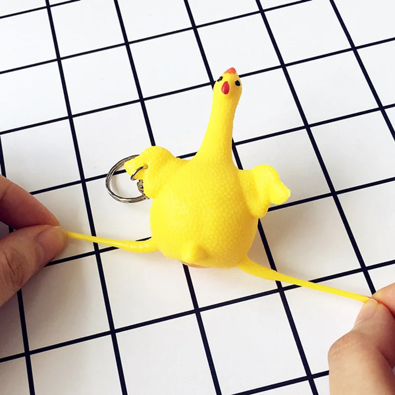 Слизь антистрессовая сжимаемая оюкак курица пародийная игрушка вентилируемые