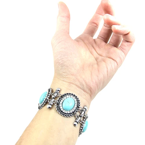 Модный браслет с Зелеными камнями Браслеты для женщин хрустальные браслеты и