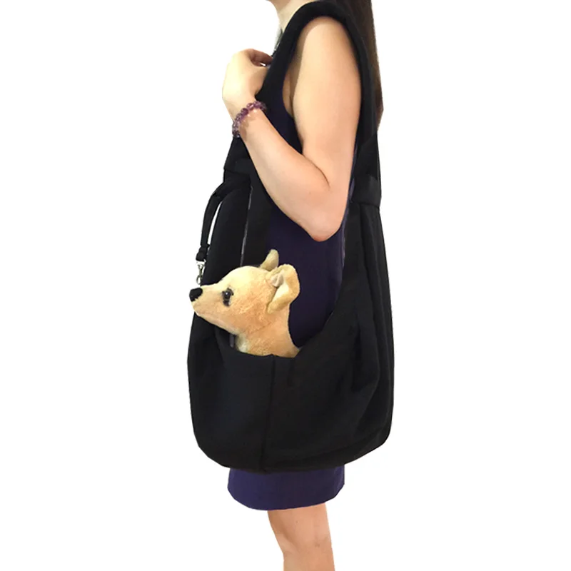 Черная хлопковая слинг высокого качества сумка-переноска для домашних животных