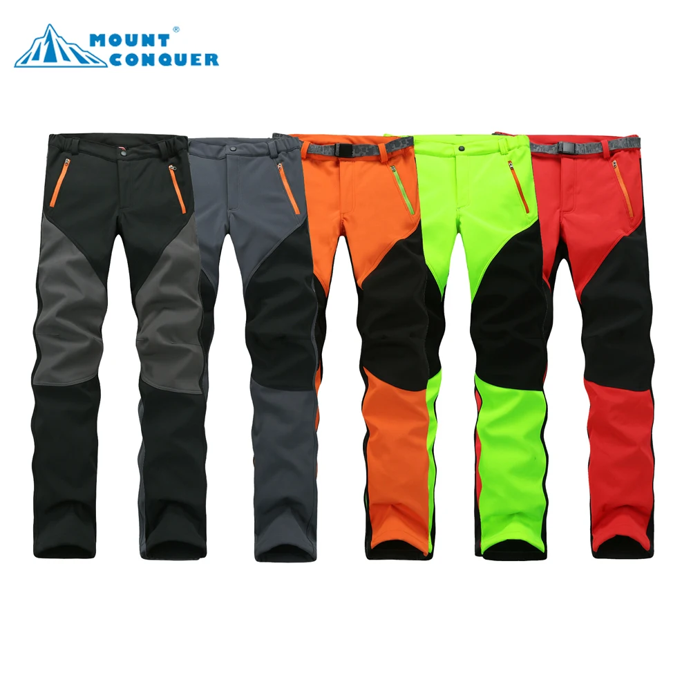 Кемпинг Пеший Туризм Зимние Открытый Спорт Soft Shell Брюки для девочек Теплые