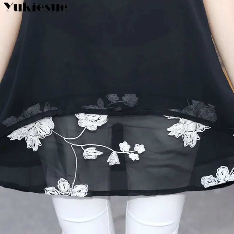 Женские рубашки с цветочной вышивкой Новое поступление весна лето 2018 блузки