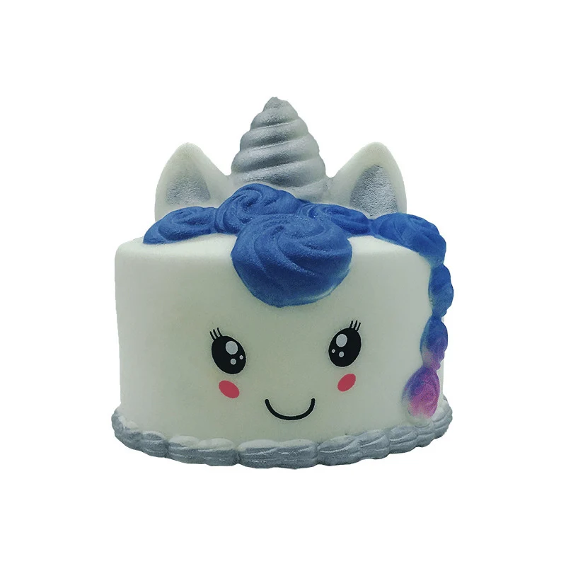 Новинка jumbo мягкий Galaxy милый каваи Единорог рога торт Squishies медленно поднимающийся крем ароматическая сжимающая игрушка телефон ремешок падение - Цвет: Set 2