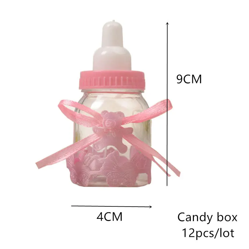 12pcs pink candy box Baby Shower баннер его мальчик/девушка воздушный шар "Конфетти" Детские Пол раскрыть День рождения украшения подарок для детей вечерние Декор поставки - Цвет: 12pcs pink candy box