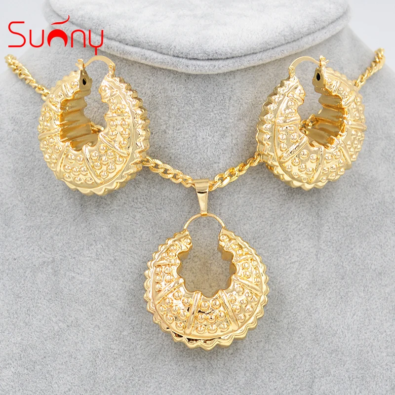 Sunny Jewelry Изысканные Ювелирные наборы для женщин подарок большой обруч круглые