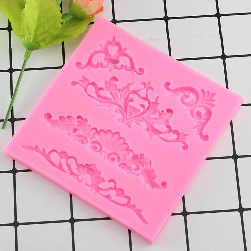 DIY рулоны в стиле барокко с перьями короны силиконовая форма для украшения тортов