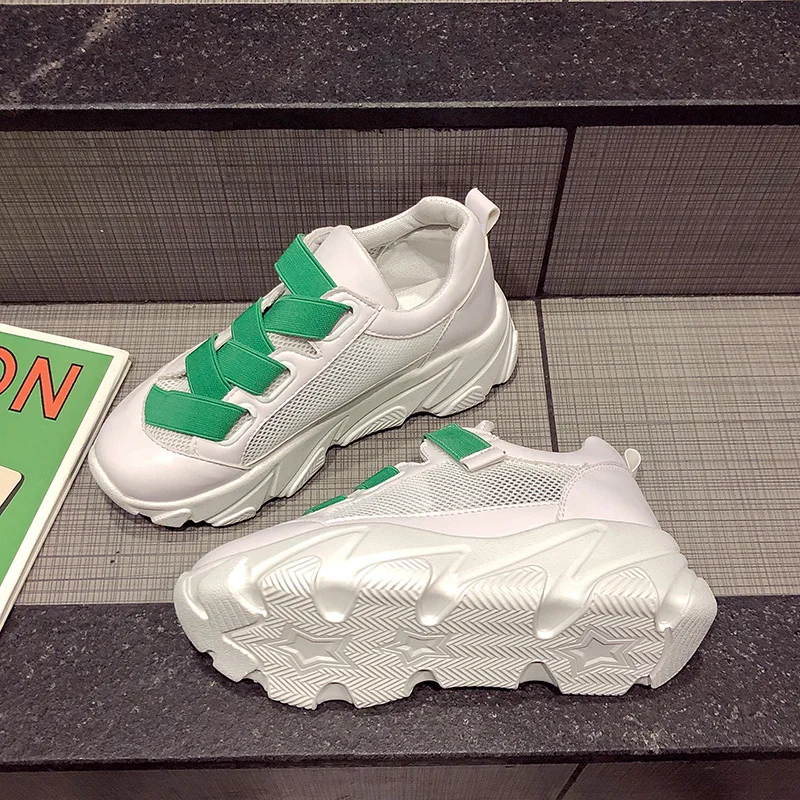 Белые кроссовки Для женщин сезон: весна–лето повседневная обувь дышащие