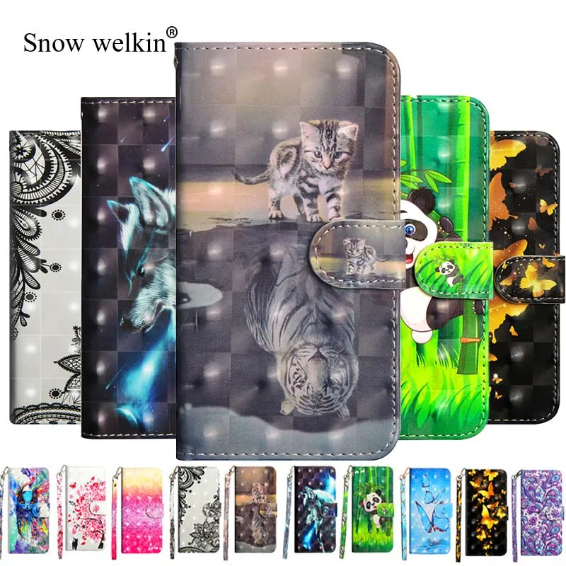 Чехол-бумажник из искусственной кожи с 3D откидной крышкой для Alcatel 1X 5059Y 5059A 5059D +