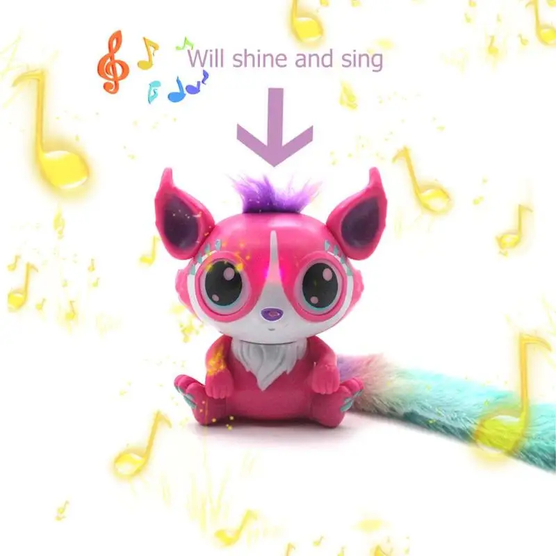 Acousto-optic Touch Response Interactive Pet Magic Colorful Tail Fox детские игрушки