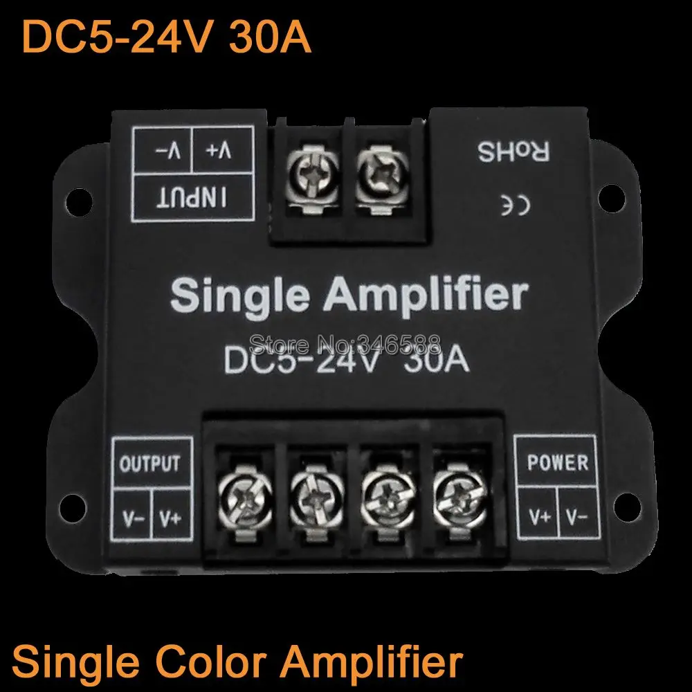 DC5 24V 30A одноцветный светодиодный усилитель сигнала ретранслятор 1CH мощности для