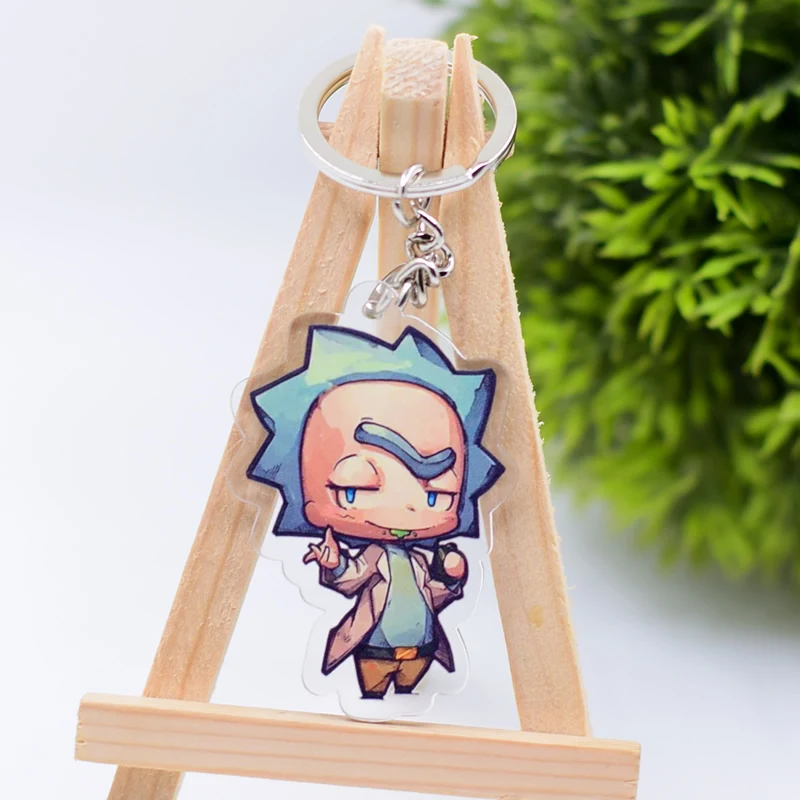 Новинка 2018 двухсторонний брелок для ключей Рик и Морти милый мультяшный лучший