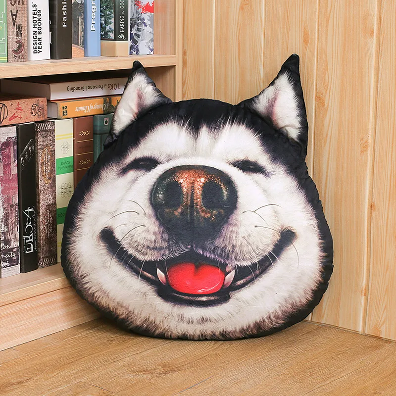 Новая плюшевая игрушка хаски оригинальная креативная 3D подушка с головой