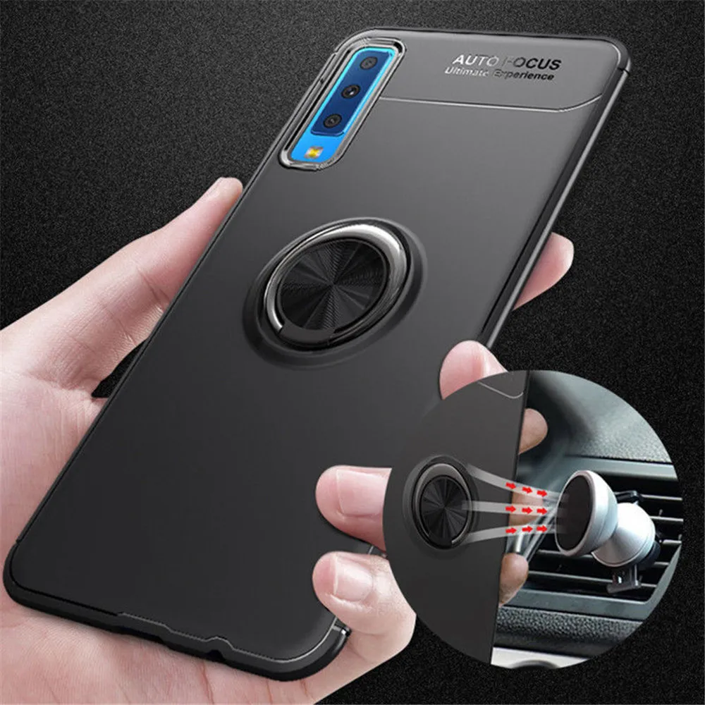 VRSDES для Samsung Galaxy A7 2018 чехол A750 держатель с кольцом на палец Мягкая силиконовая