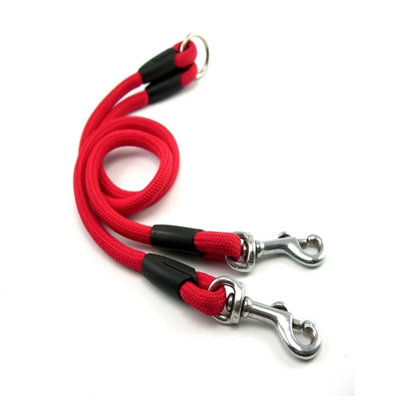 Высококачественный двухполосный твердый нейлоновый ручной двойной поводок для