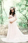 Модное платье для беременных, реквизит для фотографии, размера плюс, Сексуальное Белое Кружевное платье для беременных