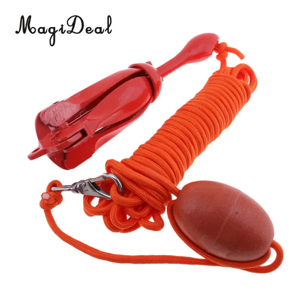 MagiDeal нержавеющая сталь 1,5 кг/3.3lbs складной Якорный буй комплект для маленькой лодки плавучий Рыбалка каноэ каяк лодка яхта