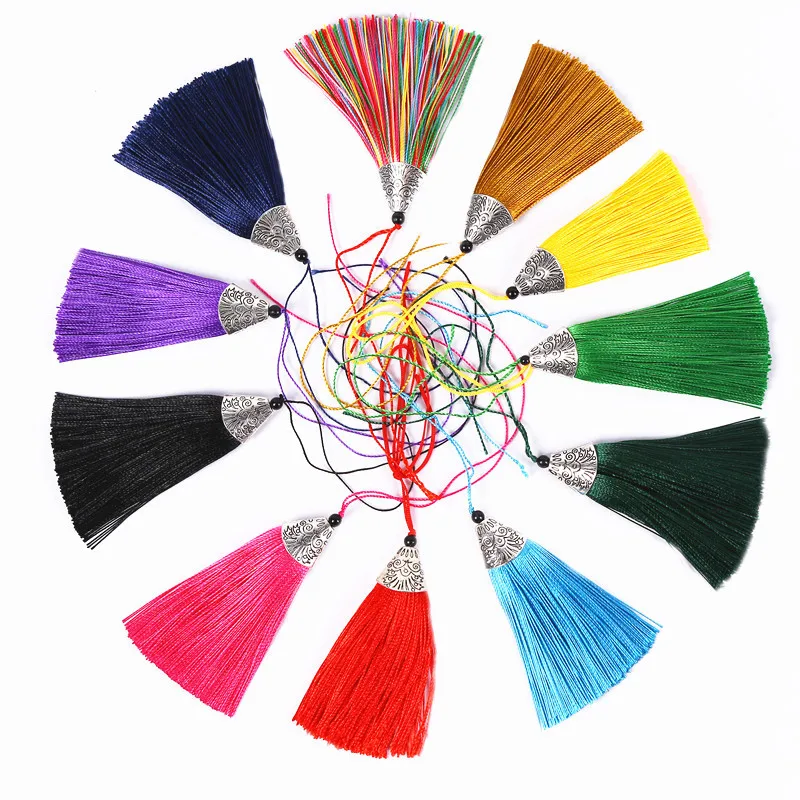 Металлические колпачки с бахромой и подвеской 10 шт.|Кисти бахрома| |