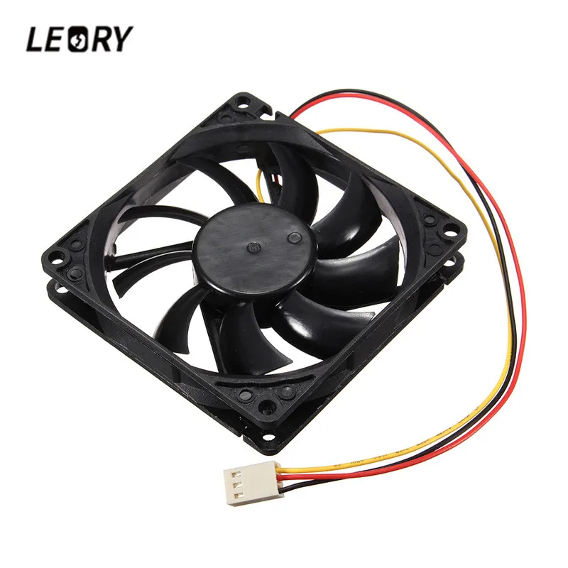 LEORY DC 12 В 3 провода Pin 80 мм x 80 мм x 15 мм охлаждения Cooler PC чехол для компьютера процессор вентилятор воздуха