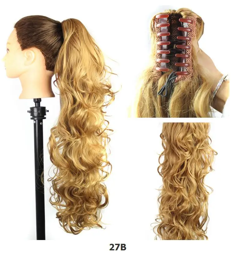 Women Claw Synthetic Ponytail Hair Extensions Pony Tail Curly Hair Long Hosre Tail Hair High Temperature Fiber