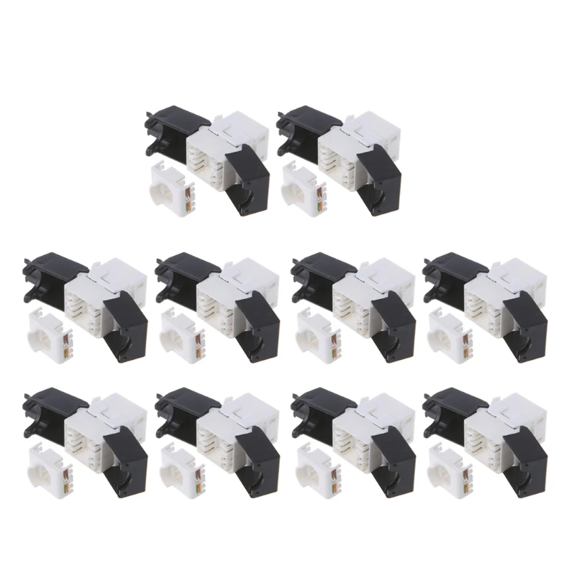 CAT6 разъем 2 шт. Gigabit RJ45 CAT6 Keystone домкраты модули без инструментов Соединительный кабель адаптер Горячая Распродажа