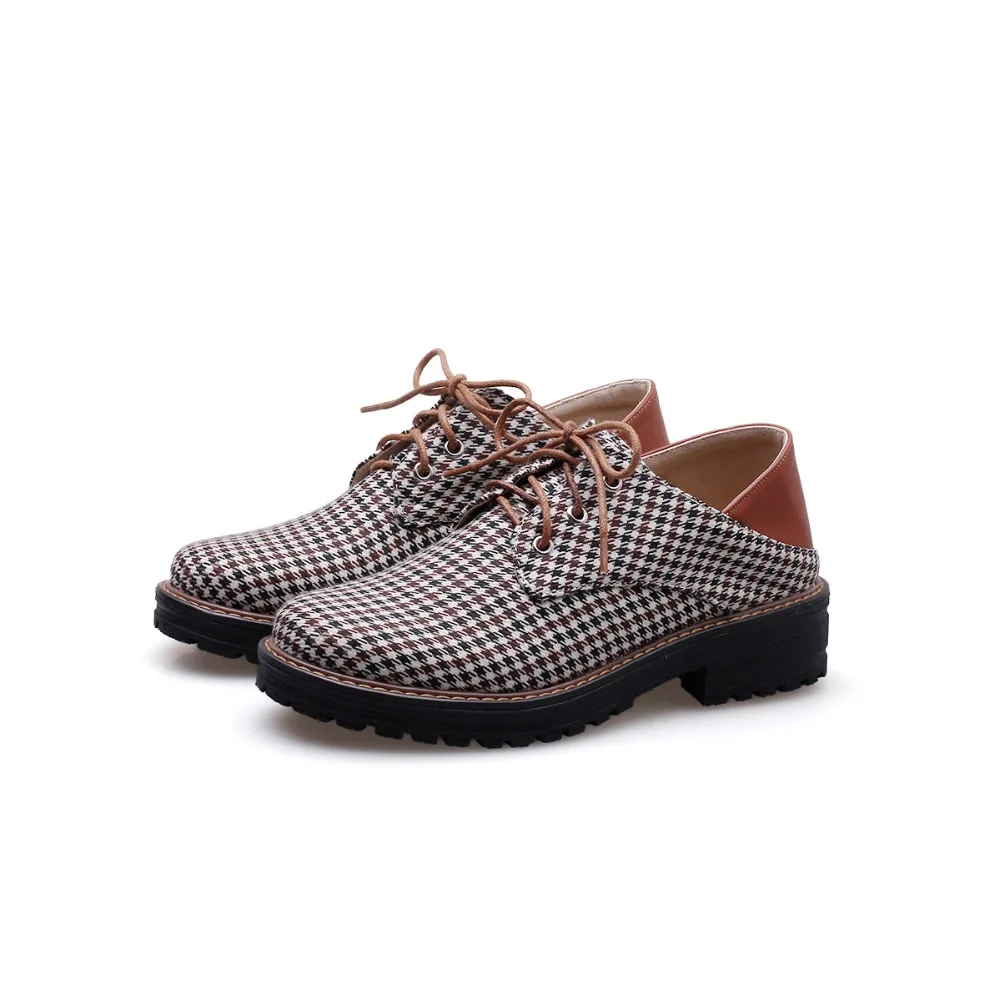 Новые туфли оксфорды в британском стиле на плоской подошве ретро Женская