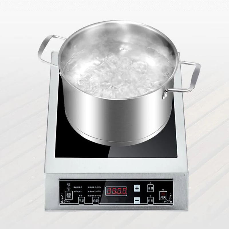 Индукционная плита высокой мощности из нержавеющей стали 3500 Вт коммерческий