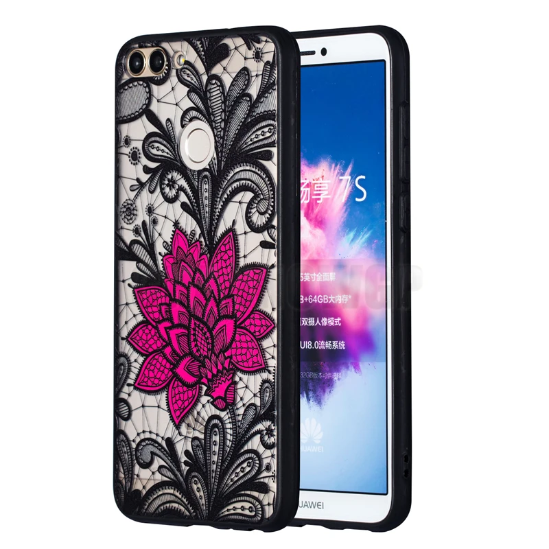 Кружевной чехол для huawei P Smart P20 P10 плюс P9 P8 Lite 2017 Y5 Y6 Y7 Prime Y9 2018 Honor 7A 7C Pro 7X8 9 10 Nova 2i 3E