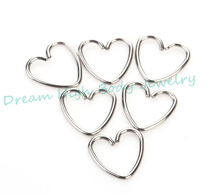 

HENGKE Jewelry Newest Ear bone Ring Heart Nose Stud 316l Stainless Steel Fashion Body Piercing Jewelry