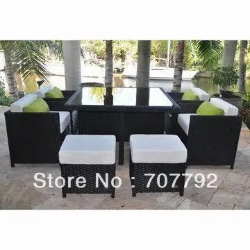 Обеденный набор из ротанга на открытом воздухе Φ 130x130x74 см|rattan dining set|rattan setoutdoor set |