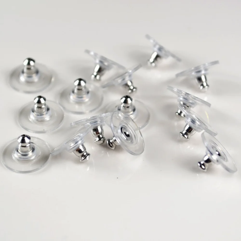 100 шт./лот серебряные круглые серьги-гвоздики золотого цвета для женщин фурнитура