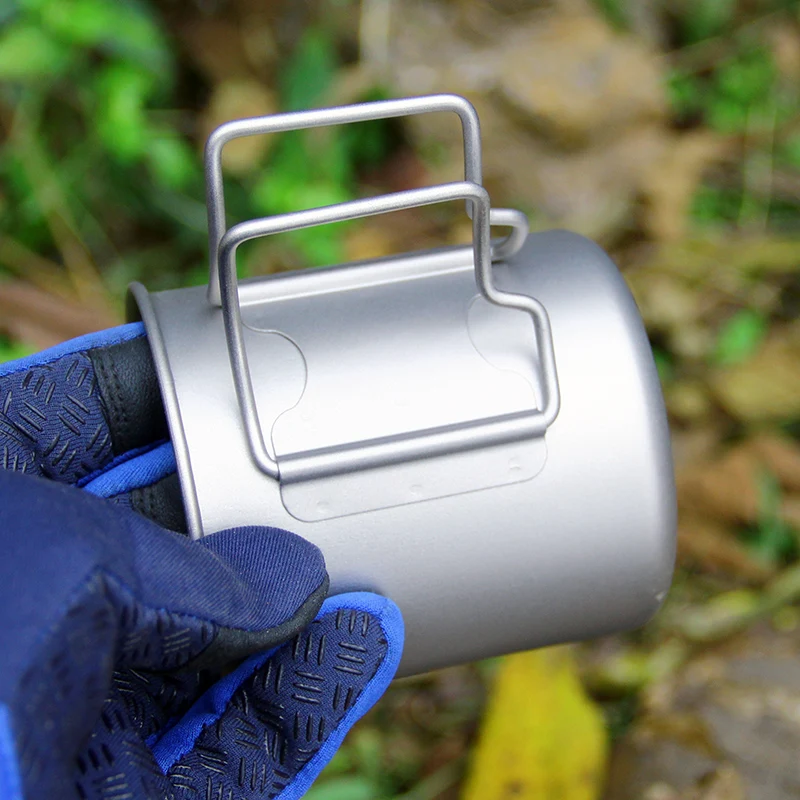 Кофейные кружки Tiartisan ультралегкие металлические молочные титановые чашки ручка