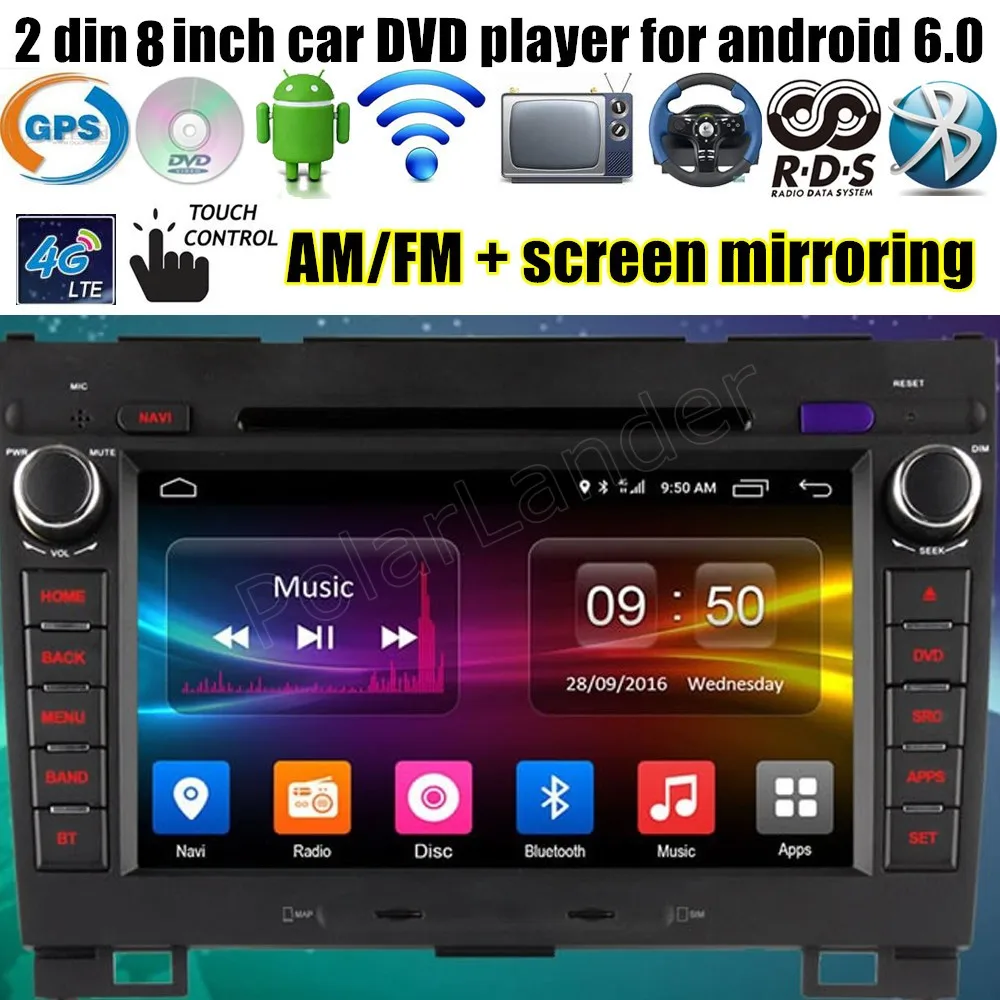 8&quot inch 2 din Car DVD for Great Wall Haval Hover H3 H5 2010-2013 16GB GPS 4G SIM LTE Android 6.0 Quad Core video radio | Автомобили и