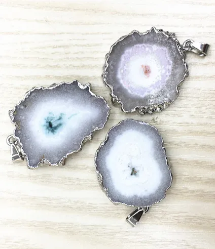 Лидер продаж! Натуральные бразильские гальванические острые кулоны открытый