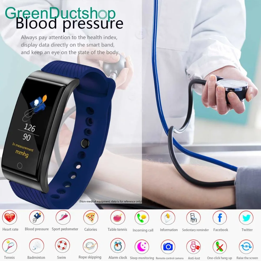 Смарт-браслет Smartch F4 фитнес-трекер 0 96 дюймов полноцветный ips HD дисплей