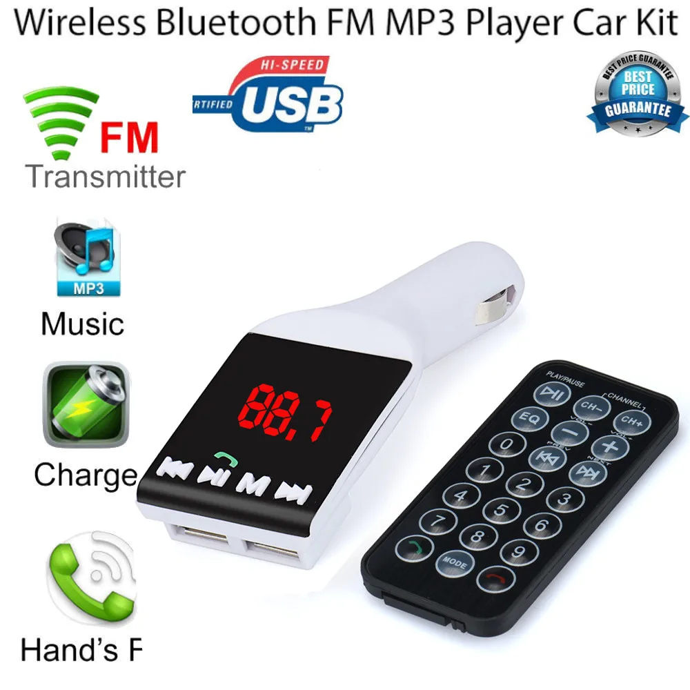 2018 Лидер продаж Мода Bluetooth беспроводной FM передатчик MP3 плееры громкой связи Car Kit